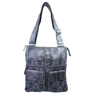  Bella Crystal Tablet Bag, Canvas & Leather, Tribal Design 