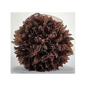  Silk Flower Pomander Ball Cocoa 6 Inch   Organza Ribbon 