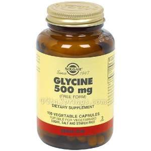  Solgar   Glycine, 500 mg, 100 capsules Health & Personal 