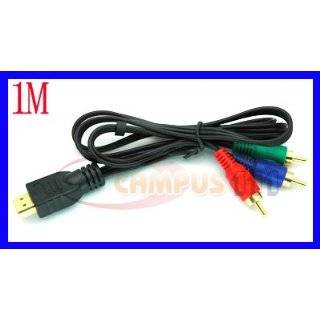 HDMI To 3 RCA Male AV Audio Video Component Cable Adapter Gold 