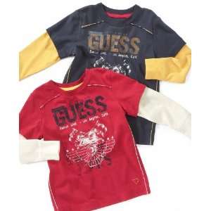  GUESS Baby Boy T Shirt, Vintage Graphic Navy 24M Baby