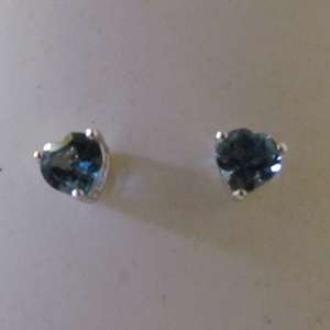 London Blue Topaz Sterling Silver Earrings tgw 1.8cts   Not Scrap 