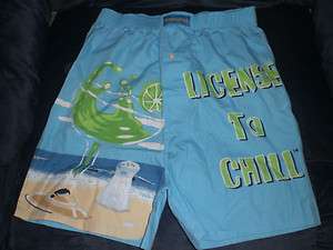 NWT NEW MARGARITAVILLE LICENSE TO CHILL BLUE BOXERS SMALL  