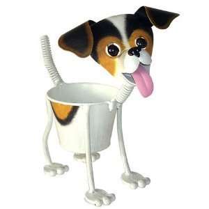 Russell Terrier   Dog indoor or outdoors (garden) décor plant stands 
