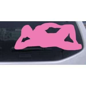 Pink 56in X 23.0in    Sexy Mudflap Man Silhouettes Car Window Wall 