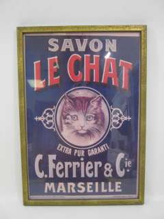 FERRIER & CIE Marseille Savon Le Chat Vntg Ad  