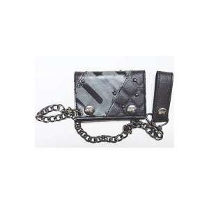  Chain Wallet with Embossed Cage Design