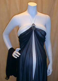 New Black Ivory Strapless Maternity Dress SMALL Formal  