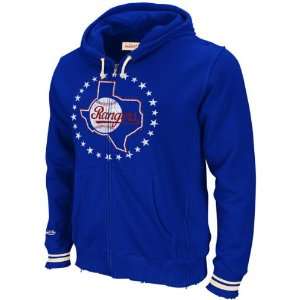  Texas Rangers Mitchell & Ness Full Zip Hoodie Sports 