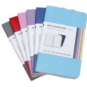 Moleskine Volant X Small Ruled Pink Rose Notebook (Set of 2) (2.5 x 4 