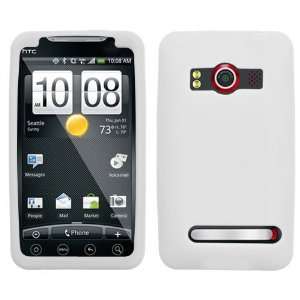  Solid Skin Cover (White) for HTC EVO 4G Cell Phones 