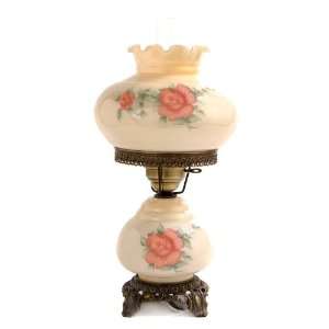  Summit 20 Table Lamp With Red Rose Floral And 10 Shade 