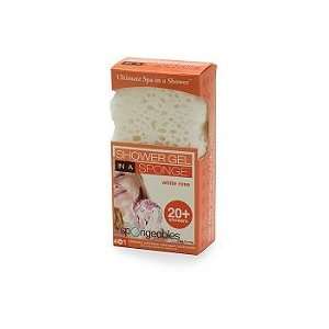  Spongeables Shower Gel in a Sponge White Rose (Quantity of 