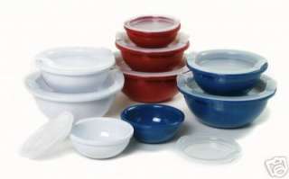 NORPRO 6 pc Mini Melamine Bowl Set 3 Colors 028901310141  