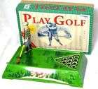 21077 PLAY GOLF GAME TEEING OFF TIN TOY IN ORIGINAL BOX