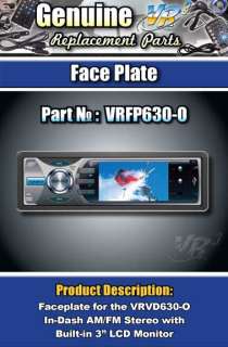 VR3 VRVD630 X Car stereo Replacement Face Plate  