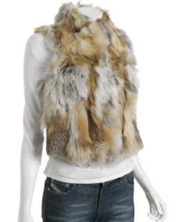 Adrienne Landau natural coyote fur vest  