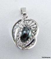 Imitation TAHITIAN PERL PENDANT   Sterling Silver Cage  