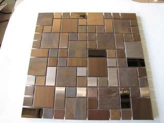 Copper Mosaic Tile on Mesh with antique bronze finish  