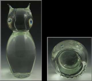   Licio Zanetti Murano Italian Art Glass Owl Statue Figurine  
