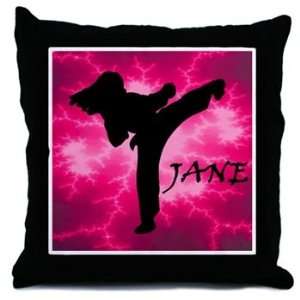    Personalized Martial Arts Temper Throw Pillow