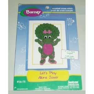  BABY BOP Cross Stitch Kit & Frame Lets Play Barney 5x7 