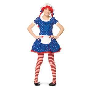   By Leg Avenue Rag Doll Child Costume / Red/Blue   Size Medium (7/10