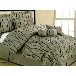   New Luxurious 7 Piece ADIVA King Size Comforter Set
