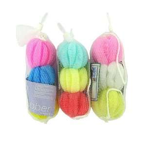    24 Packs of 3 Assorted Color Bath Scrubbers