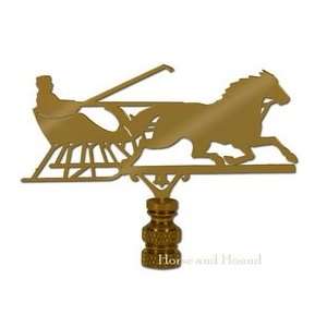  Horse Sleigh Lamp Finial   Brass