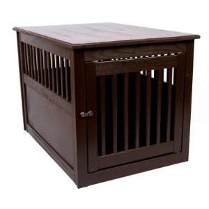  Dog Supplies End Table Pet Crate   Large / Mahogany Pet 