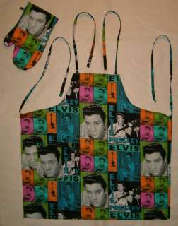 ELVIS PRESLEY APRON AND OVEN MITT (as pictured below)