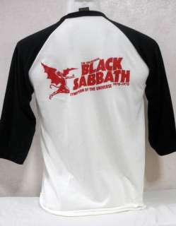 Black Sabbath Ozzy Osbourne 3/4 baseball jersey shirt metal tour 38 M 