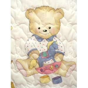  Baby Bear New Homemade & Quilted Baby Quilt & Shower Gift 