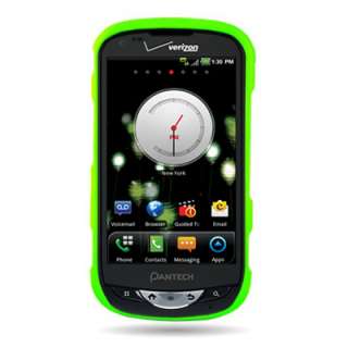   Cover Case For Verizon Pantech Breakout 8995 Phone Neon Green  