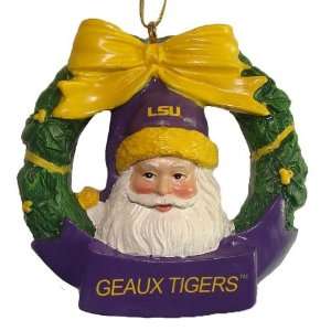  LSU Santa Wreath Ornament