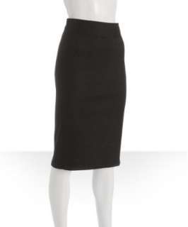 Diane Von Furstenberg black stretch wool Martey pencil skirt 