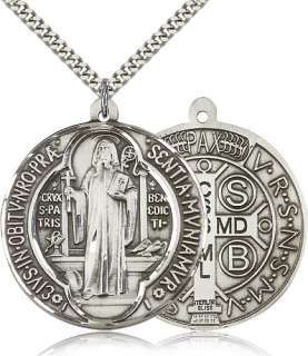 Sterling Silver St. Benedict Medal Saint Patron Protect  