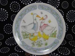 Once Upon A Time Childs Baby Dinnerware Set China Geese Bowl & Plate 