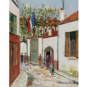 FRAMED oil paintings   Maurice Utrillo   24 x 24 inches   The barracks 