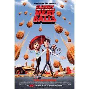 Cloudy with A Chance of Meatball Regular Movie Poster Double Sided 