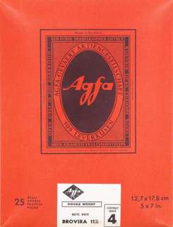 Vintage Agfa Gevaert AG Brovira 113 #4 5x7 Photo Paper  
