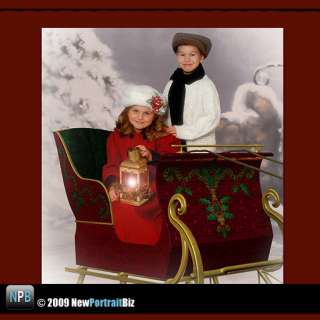 SLEIGH DIGITAL PHOTO PROP/BACKGROUND FOR PHOTOGRAPHY  