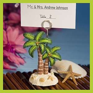 Beach Palm Tree Photo Recipe or Place Card Holder Wedding Party Favors 