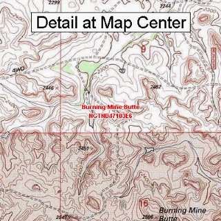 USGS Topographic Quadrangle Map   Burning Mine Butte, North Dakota 