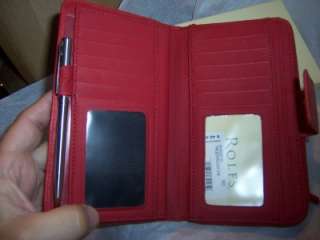Rolfs Leather Checkbook Organizer Wallet,RED  