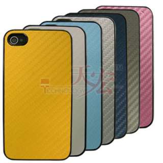 Carbon Hard Plastic Skin Case Guard Cover Protector for iPhone 4 