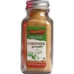 Red Monkey Organic Coriander Ground, 0.8 Ounce Bottles (Pack of 6 