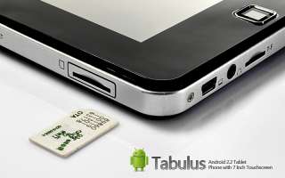 Tabulus   Android 2.2 Tablet Phone 7 T/Screen WiFi 3G  
