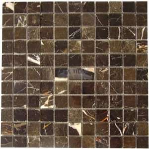  Marble mosaic tile mesh backed sheet in emperador